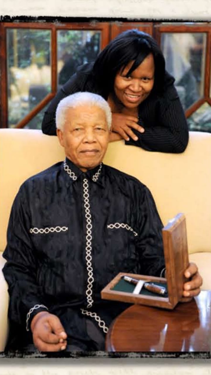 Dr. Jeannette Motshidisi Sehotsane with President Nelson Mandela